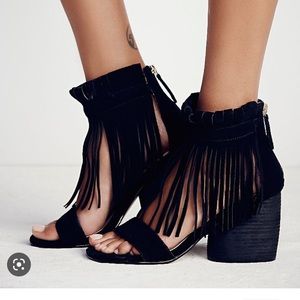 Matiko Fringe Block Heels Free People